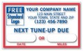 NEXT TUNE-UP DUE
Service Sticker Static Cling